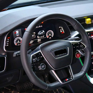 OEM comando volante per <span class=keywords><strong>Audi</strong></span> A6 S6 <span class=keywords><strong>RS6</strong></span> A7 S7 RS7 C8 (2019-2025) con pulsante di avvio R8 nuovo fondo piatto in pelle traforata - Product Image 5
