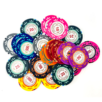 Jetons de poker en argile 40mm jetons de casino pour jeu de cartes 14g