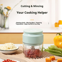 Mini Elektrische Groentesnijder Chopper Knoflook Stamper Crusher Usb Oplaadbare Gember Vlees Molen Keukenmachine Keuken Gadget
