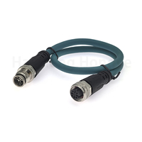Cable Profinet con Conector M12 X-code Macho de 8 Pines a D-code Hembra de 4 Pines para Ethernet Industrial