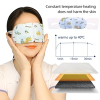 Masque oculaire jetable auto-chauffant à la vapeur, à base de plantes, pour SPA, marque privée ODM, aux polyphénols de thé, apaise les yeux fatigués, détend les tensions