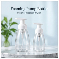Flacon pompe à mousse ovale en PET réutilisable 250ml/300ml vide pour savon liquide, désinfectant pour les mains, nettoyant visage