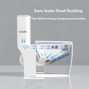 Hiện đại một lỗ đường kính lớn chống văng nước thải nhà vệ sinh khách sạn mới hộ gia đình không rãnh đập tràn tuôn ra loại gốm - Product Image 4