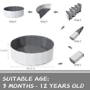 FOLDABLE&STURDY <b>Toddlers</b> Babies Dogs Cats Infant Children Ball Pit for Boys Girls Festival - Product Image 5