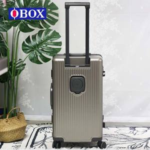 Valise à roulettes Obox avec cadre en aluminium, 20, 24, 26 pouces, avec serrure à combinaison, poignée télescopique, 4 roues, couleur unie, chariot à bagages - Product Image 2