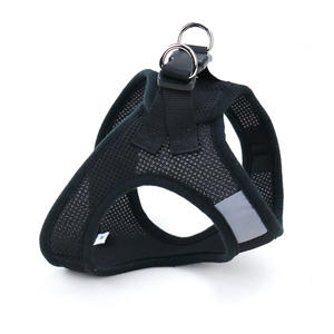 通気性メッシュ調整可能カスタムステップ空気中犬ハーネス小型犬用プルベストコントロール - Product Image 1