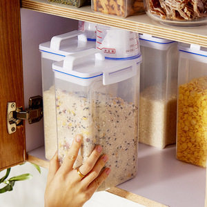 Rice Storage Container Plastic Cylinder Seal Lid Moisture Proof Kitchen Food Grade Material Freshness Preservation - Product Image 3