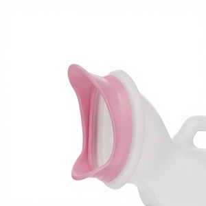Urinoir souple pour femmes et hommes, ovale, en plastique, avec couvercle, grande capacité, type debout, taille unique - Product Image 1