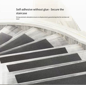 Tapis d'escalier lavable, adhésif, antidérapant, découpable, sans lavage, auto-adhésif, revêtement de sol pour escalier - Product Image 6