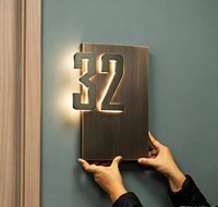 Letrero Personalizado con Logotipo, Número de Habitación, Foto, Placa de Puerta Personalizada para Hotel, Casa de Huéspedes, Comercial, Exterior