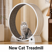 Nouveau tapis roulant intelligent pour chat avec écran numérique - Roue d'exercice en plastique de grand diamètre, jouet de fitness silencieux pour animaux de compagnie
