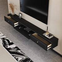 Moderno y Elegante Soporte de TV Flotante de Madera para Sala de Estar y Comedor, Venta al Por Mayor a Precio Económico
