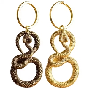 Trung quốc năm của con rắn <span class=keywords><strong>2025</strong></span> người đàn ông may mắn <span class=keywords><strong>Keychain</strong></span> kim loại rắn Móc chìa khóa quyến rũ Mặt dây chuyền đồ trang sức động vật Keyring Brass rắn <span class=keywords><strong>Keychain</strong></span> - Product Image 1