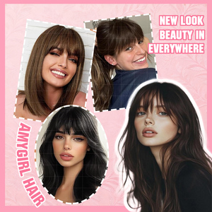 Frange con Clip in <span class=keywords><strong>Capelli</strong></span> Umani Brasiliani Remy 100% Pre-Incollati, Marrone Scuro Francese, <span class=keywords><strong>Extension</strong></span> per Donne, Prezzo di Fabbrica - Product Image 6