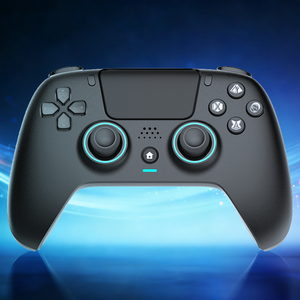 Manette de jeu sans fil ergonomique pour consoles de jeu et <span class=keywords><strong>PC</strong></span>, gyroscope 6 axes, retour de vibration, lumière RVB, programmable - Product Image 1