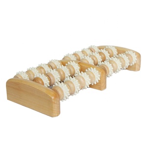 Dual Foot Massage Wooden Roller For Relax Relieve Plantar Fasciitis Stress Heel - Product Image 3