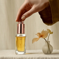 Flacon compte-gouttes carré en verre de 30 ml avec capuchon doré, flacons de parfum vides, emballage de luxe pour sérum et huile, marque Baixin, usine