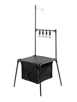 Table à manger pliante portable en alliage d'aluminium, design minimaliste moderne, compartiment de rangement, accessoires pour pique-nique et voyages en voiture