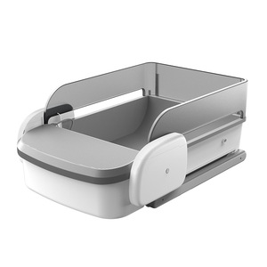 Bac à litière intelligent pour chat, rectangulaire, blanc, contrôlé par application, grande capacité, conception séparable, configuration standard - Product Image 2