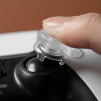 Manchettes de pouce en silicone transparent EDITION Performance FPS pour manette PS5 PS4, capuchons de joystick à texture diamantée pour un gain de hauteur