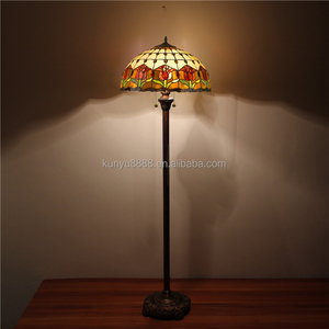 16'' European Tulip Flora Design Office Bar Home <b>Bedsides</b> LED Tiffany Stained Art Glass WiFi Control Dimmable Floor Lamp - Product Image 3