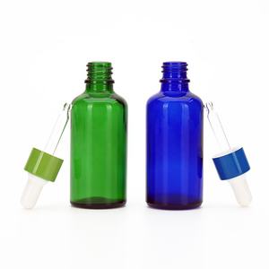 Vista yüksek taş cam şişe stok 10ml 30ml 50ml 100ml kapasiteleri ile plastik kap mavi renk uçucu yağlar kozmetik için - Product Image 5