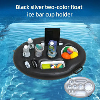 Porte-gobelet gonflable pour piscine, plateau gonflable de fête, seau à boissons pour piscine, porte-gobelets multi-trous en libre-service