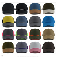 Hete Aanbieding Patchwork Trucker Pet voor Dames & Heren, Tweekleurige Baseball Cap, DIY Pet, Verstelbare Casual Streetwear Pet, OEM/ODM