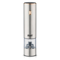 Molino de Pimienta Eléctrico RAF R.7141 de 10W y 70ml, Molienda de Cerámica, Grosor Ajustable, Recipiente Transparente, Fácil de Usar, Molinillo de Especias para Cocina