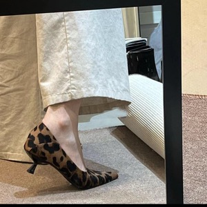 Nuove Scarpe <span class=keywords><strong>Eleganti</strong></span> da Donna Autunno Inverno 2026 con Stampa Leopardata, Tacco Basso a Spillo, Punta Affusolata, Versatili per Ufficio e Pendolarismo - Product Image 5