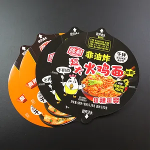 Easy Open Peeling Lidding Film Heat Seal Lid Aluminum Foil Lid For Cup Instant Noodles Pre Cut
