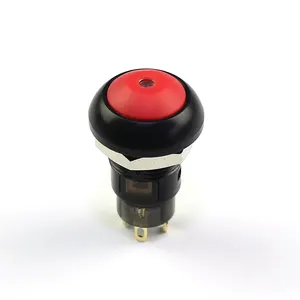 12mm IP67 Plastic Mini Dome Button Dot Flashlight Latching ON OFF Push Button Switches