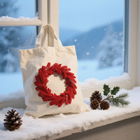 Sacs fourre-tout et sacs cadeaux à cordon personnalisés en toile pour Noël, avec motifs Père Noël, rennes et sapin, emballage de fêtes, fournisseur d'usine en gros