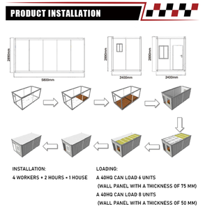 Maisons préfabriquées modernes à deux étages Cammi House avec panneaux sandwich amovibles pour salle de bain, bureau à domicile, usage commercial - Product Image 3