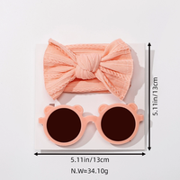Nouveauté transfrontalière : Accessoires pour cheveux de bébé, bandeaux en nylon avec cœur et lunettes de soleil