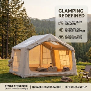 Tente de <span class=keywords><strong>camping</strong></span> gonflable légère pour la randonnée, tente gonflable pour 2 personnes, dégonflage rapide pour la randonnée, les voyages, efficace - Product Image 1