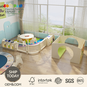 COMPANY Table de puzzle en bois moderne Montessori pour espace d'activités sensorielles, garderie, crèche - Product Image 1