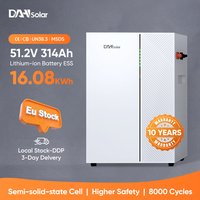 Batterie LiFePO4 haute capacité DAH Solar 51,2V 314Ah 16kWh IP65 8000 cycles Lithium Fer Phosphate