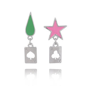 Accesorios de Anime, <span class=keywords><strong>Cosplay</strong></span> de <span class=keywords><strong>Hisoka</strong></span> Hunter, Anillo de Anime, Pendientes Creativos con Forma de Gota de Agua y Estrella - Product Image 3