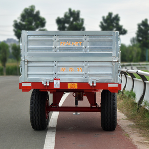 <span class=keywords><strong>Remolque</strong></span> galvanizado para un tractor agrícola móvil de <span class=keywords><strong>dos</strong></span> ruedas con componentes de engranajes, adecuado para operaciones de vertido agrícola - Product Image 2