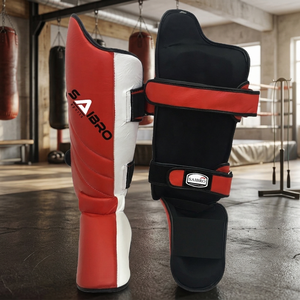 Protections de tibias professionnelles personnalisées pour Muay Thai et MMA, en mousse/EVA/PU/cuir durable, pour l'entraînement de boxe - Product Image 3