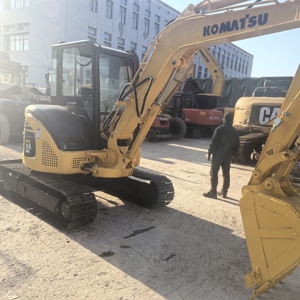 Miniexcavadora KOMATSU PC55 Usada en Buen Estado de Funcionamiento, Excavadora Pequeña de 5 Toneladas en Venta - Product Image 3