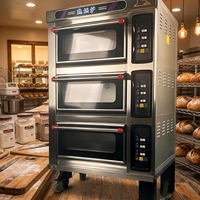 Four à pizza électrique commercial pour restaurants, hôtels et boulangeries - 3 niveaux, 9 plateaux, chauffage infrarouge lointain