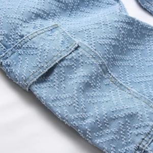 Nouveau jean droit pour homme 2025 - Tissu denim de haute qualité avec lavage à l'eau bleu clair, adapté à un usage quotidien décontracté - Product Image 5