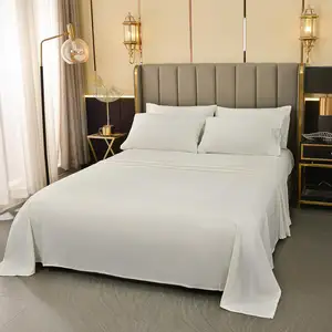 Breathable And Silky Soft Microfiber Bedding Sheets Set Ivory King Size With The Certification Of OEKO-TEX
