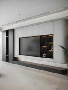 Muebles <span class=keywords><strong>de</strong></span> Diseño Moderno <span class=keywords><strong>de</strong></span> Lujo, Estantes Flotantes <span class=keywords><strong>de</strong></span> <span class=keywords><strong>Madera</strong></span> Contrachapada, Soporte <span class=keywords><strong>para</strong></span> <span class=keywords><strong>TV</strong></span>, Consola, Mueble - Product Image 4