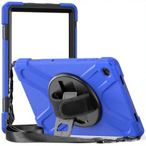 Cover protettiva per tablet in silicone rigido con supporto girevole e custodia con tracolla per <span class=keywords><strong>Samsung</strong></span> <span class=keywords><strong>Galaxy</strong></span> A9 Plus - Product Image 1