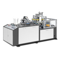 Nouvelle ligne de production, prix d'usine, machine automatique de fabrication de gobelets en papier à une seule couche, contrôlée par PLC, marque Lukes, 80-90 pièces/min