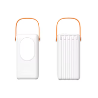 Batteries externes d'extérieur à charge rapide, grande capacité 50000 mAh, câbles intégrés, batterie au lithium polymère, station de charge