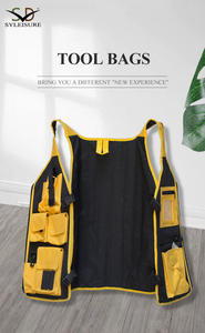 Nhiệm vụ nặng nề Chất lượng cao thợ điện Công cụ vest với nhiều túi oxford PVC Eo Túi OEM & ODM hỗ trợ - Product Image 5